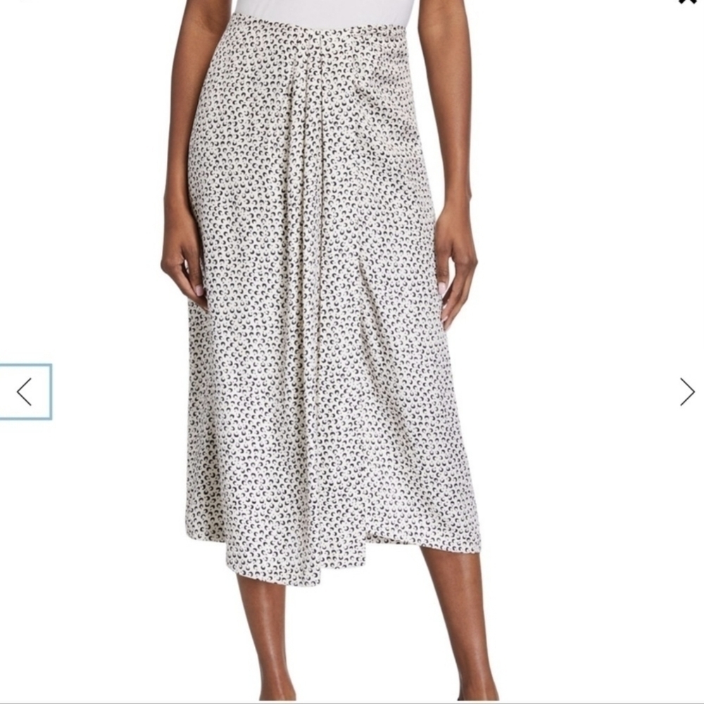 VINCE. Black and White Wrap Skirt - Picture 5 of 15